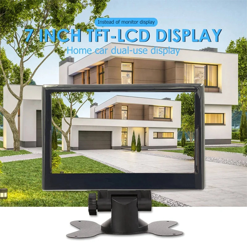 12v-24v 7 Polegada tft lcd cor hd monitor para carro cctv reverso vista traseira câmera de backup carro acessórios eletrônicos peças