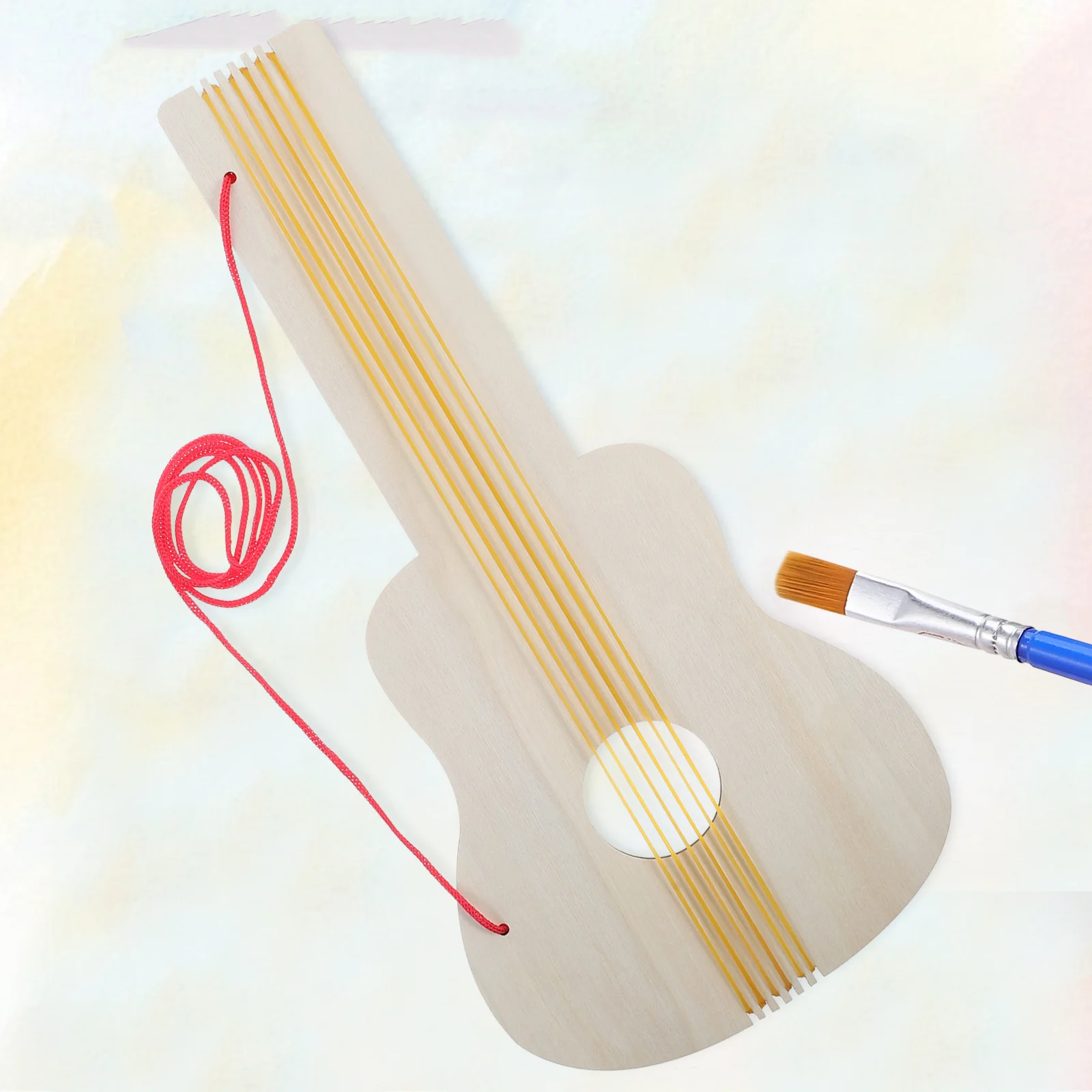 4Pcs Wooden Guitar for Kids DIY Painting Craft Kindergarten Musical Instrument Projects Educational Fun Guitar Kids
