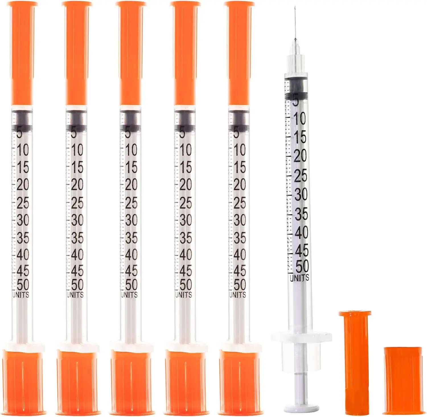 0.5 ml insulin syringe, laboratory syringe individually packaged, 14 pieces