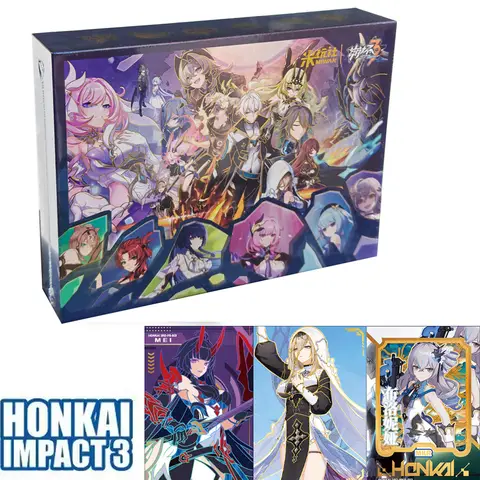 새로운 Honkai Impact 3 컬렉션 카드 Kiana Kaslana Raiden Mei Yae 사쿠라 수집품 카드 Fu Hua Elysia Anime Collection Gif