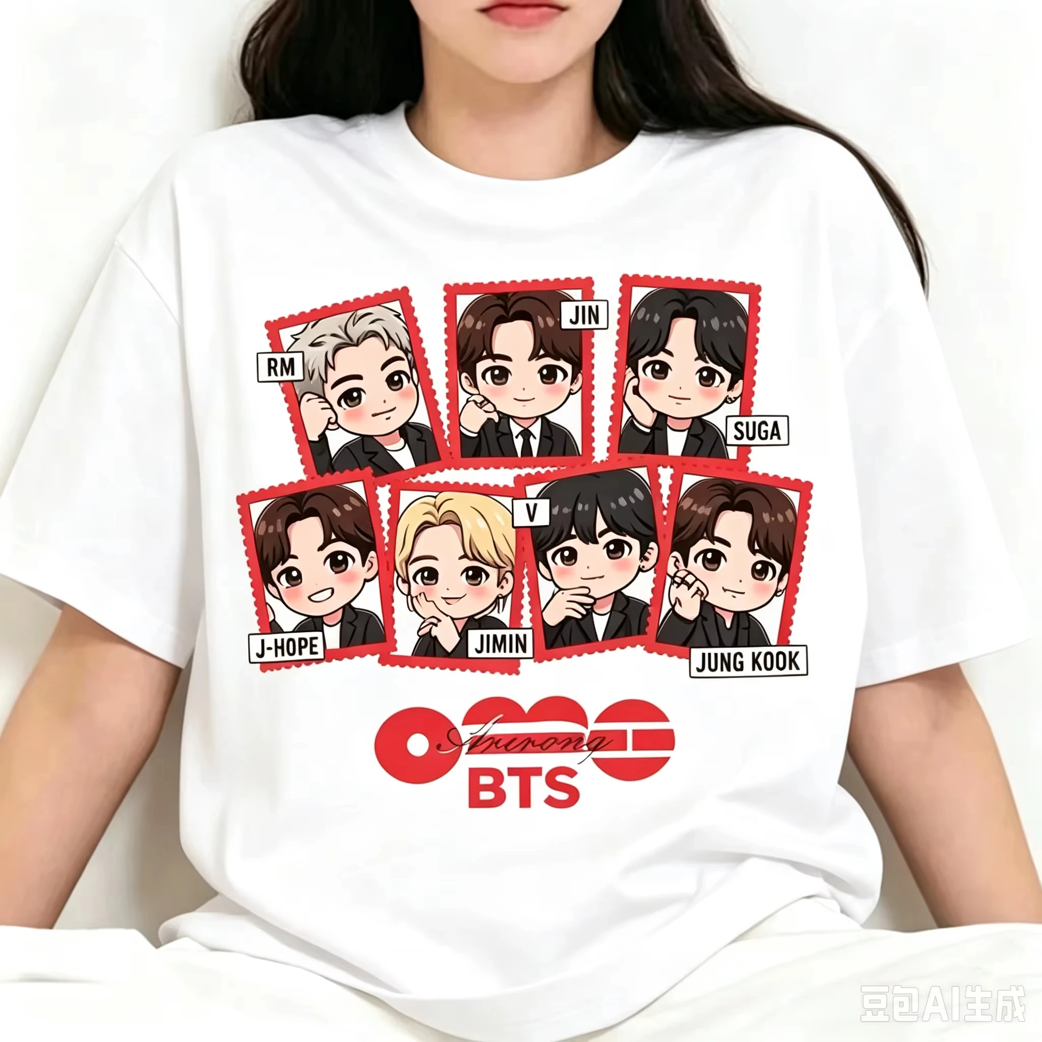 2026 New BT21 Jimin Arirang Unisex T-shirt Men Women Summer 100 Cotton Shirt Fashion High Quality Short Sleeved Top Streetwearv