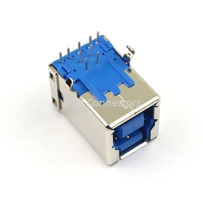 10-30pcs USB 3.0 Female B Type 9 Pin 9P DIP BF Right Angle PCB Connector For Printer Port