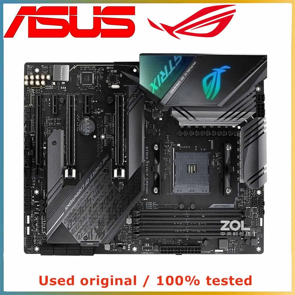 For ASUS ROG STRIX X570-F GAMING Motherboard AM4 DDR4 X570 ATX Mainboard Ryzen 3000-5000 CPU PCIe 4.0 M.2 Tested