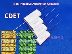 2pcs CDET 941C 1200V 1200VDC 0.1UF 0.15UF 0.22UF 0.33UF 0.47UF 0.68UF 1UF 1.5UF 2UF Non-Inductive Absorption Capacitor