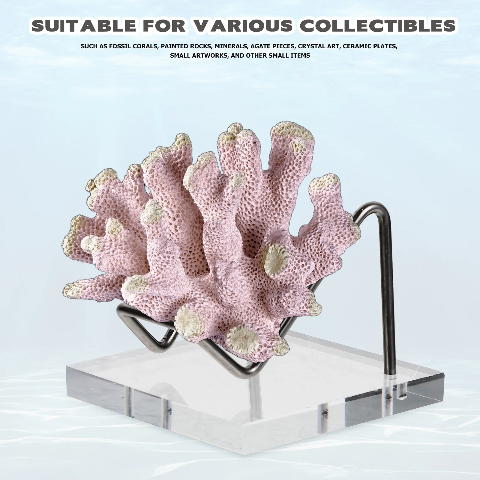 

Raw Stone Display Stand 8.5X8.5X6.5Cm Transparent Acrylic Holder For Minerals Gemstones Crystal Ball Display Stands For