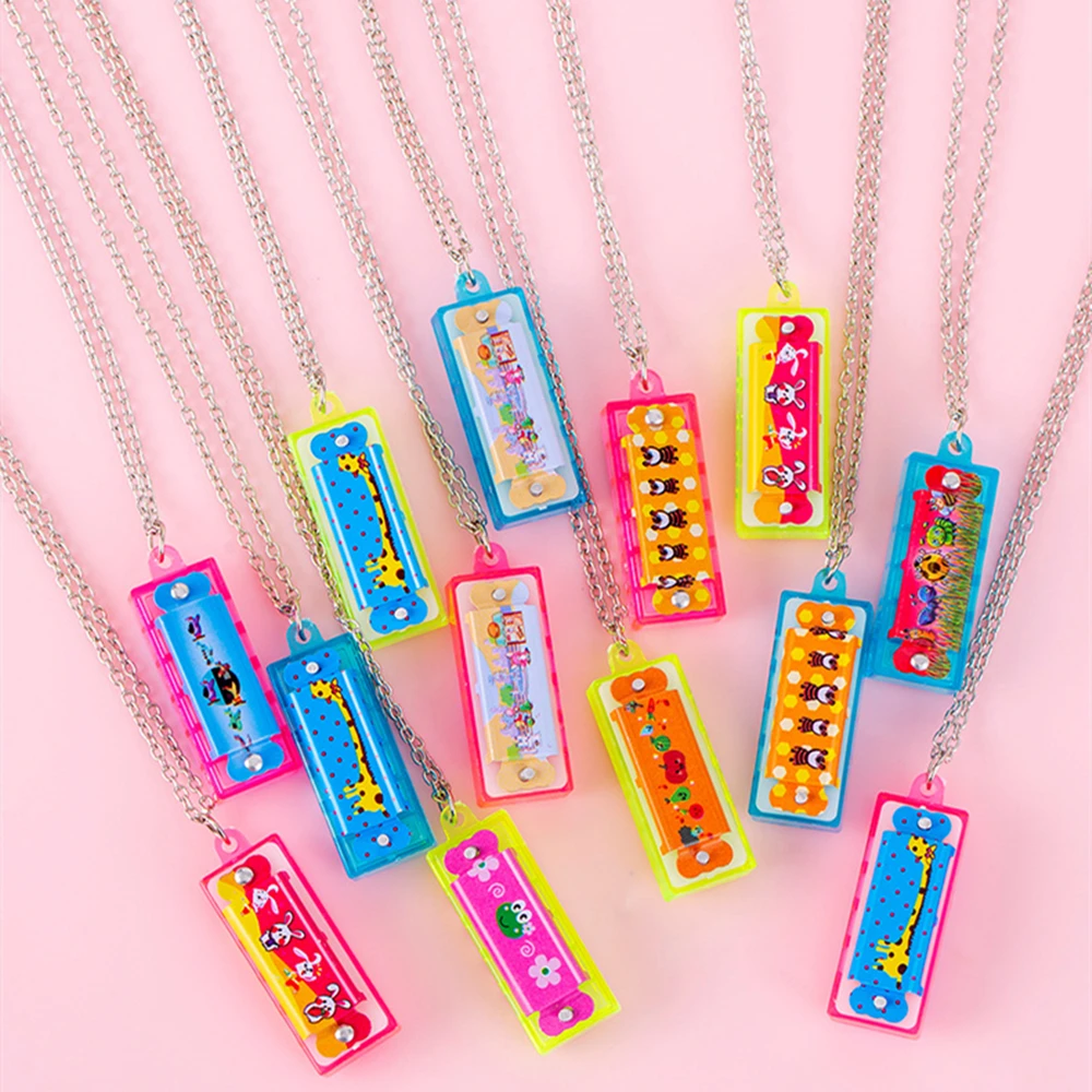 10-30PC Mini Necklace Harmonica Children Birthday Party Wedding Guest Gift Kindergarten School Gift Pack Carnival Christmas Gift