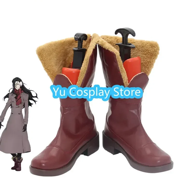 

Yu-Cosplay аниме Bungo Stray Dogs Rimbaud обувь для косплея Хэллоуин карнавальные ботинки обувь из искусственной кожи реквизит для косплея на заказ