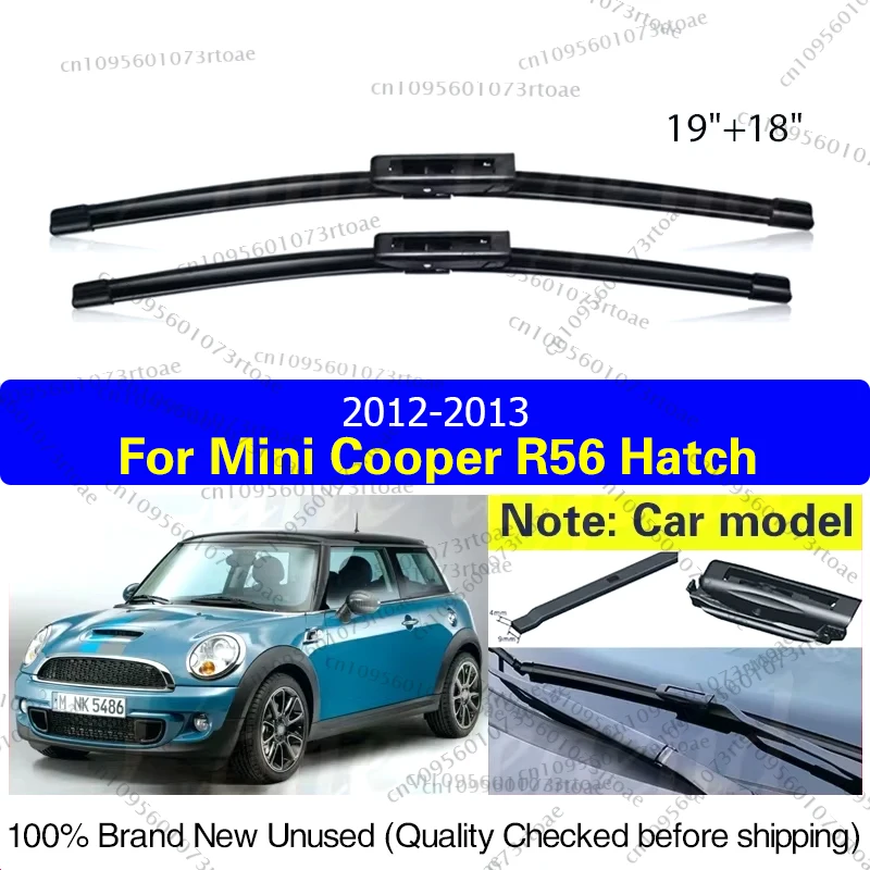 

For Mini Cooper R56 Hatch 2012 - 2013 Wiper LHD Front Wiper Blades Windshield Windscreen Window Rain Brushes High Quality 19"18"