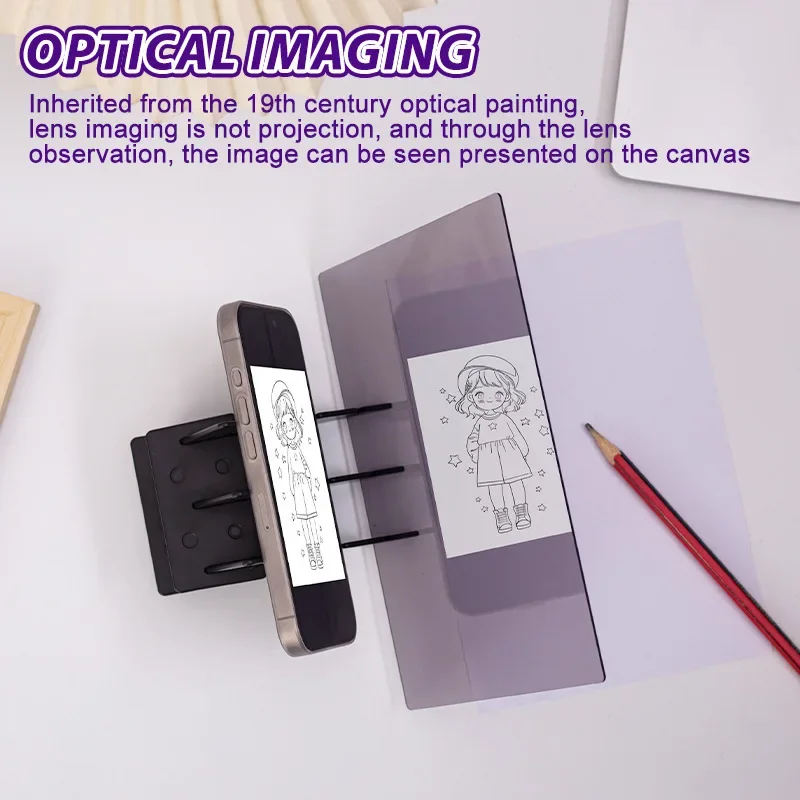 Optical Clear Drawing Board, Portable Optical Tracing Board Image Draw Board Tracing Drawing Projector Optical Painting Board