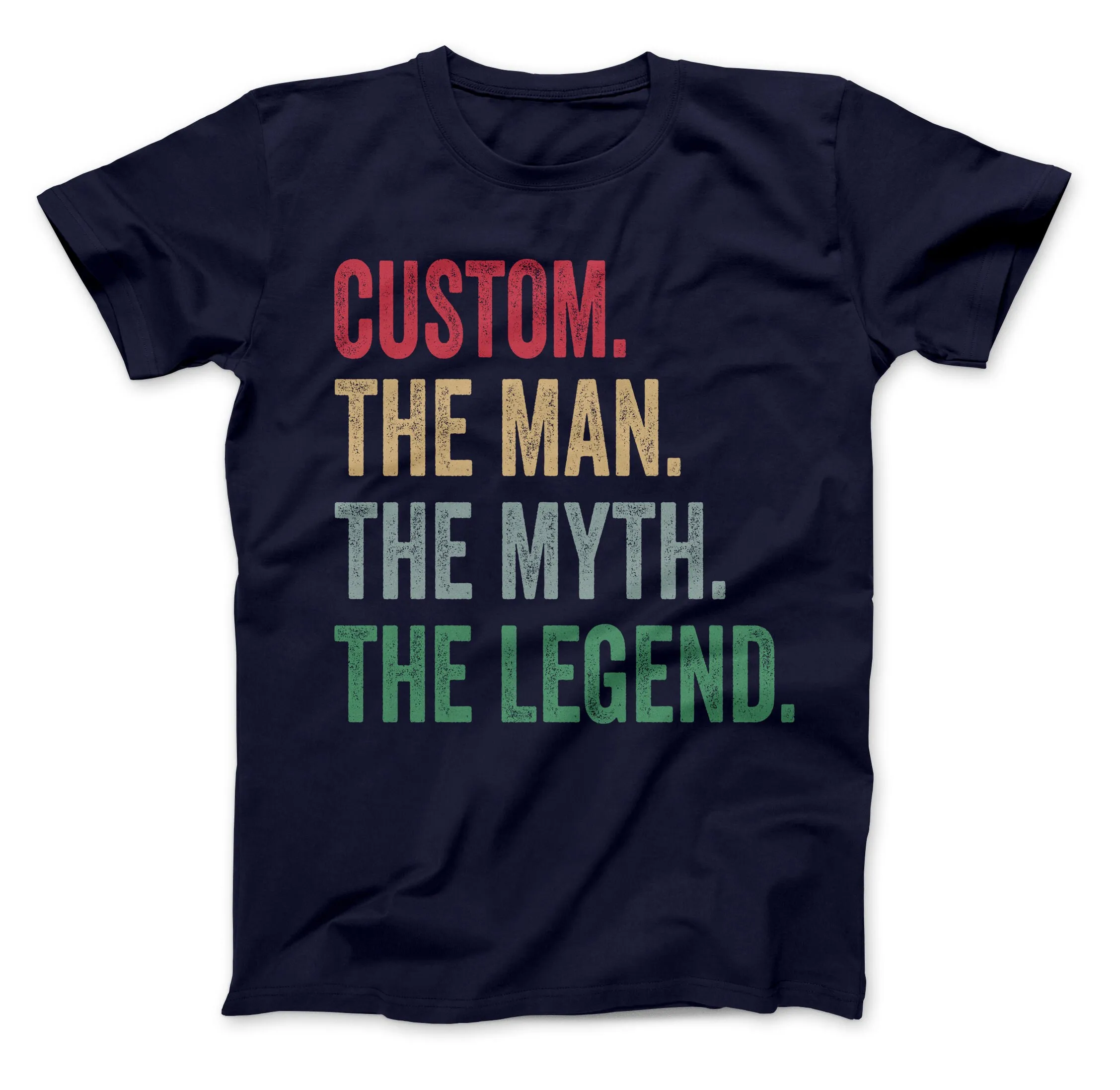 PAPA The Man Myth Legend T Shirt Custom Dad Grandpa Personalized