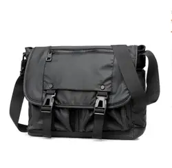 Bolso de tela de nailon para hombre, bandolera impermeable, grande, negocios, estudiante