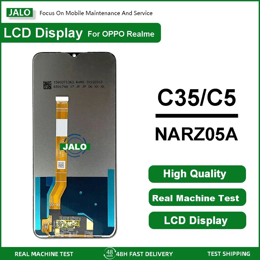 JALO شاشة LCD الجمعية ل Realme C53 C36 C35 C5 Narzo5A N53 شاشة الكريستال السائل شاشة تعمل باللمس لوحة ال سي دي استبدال