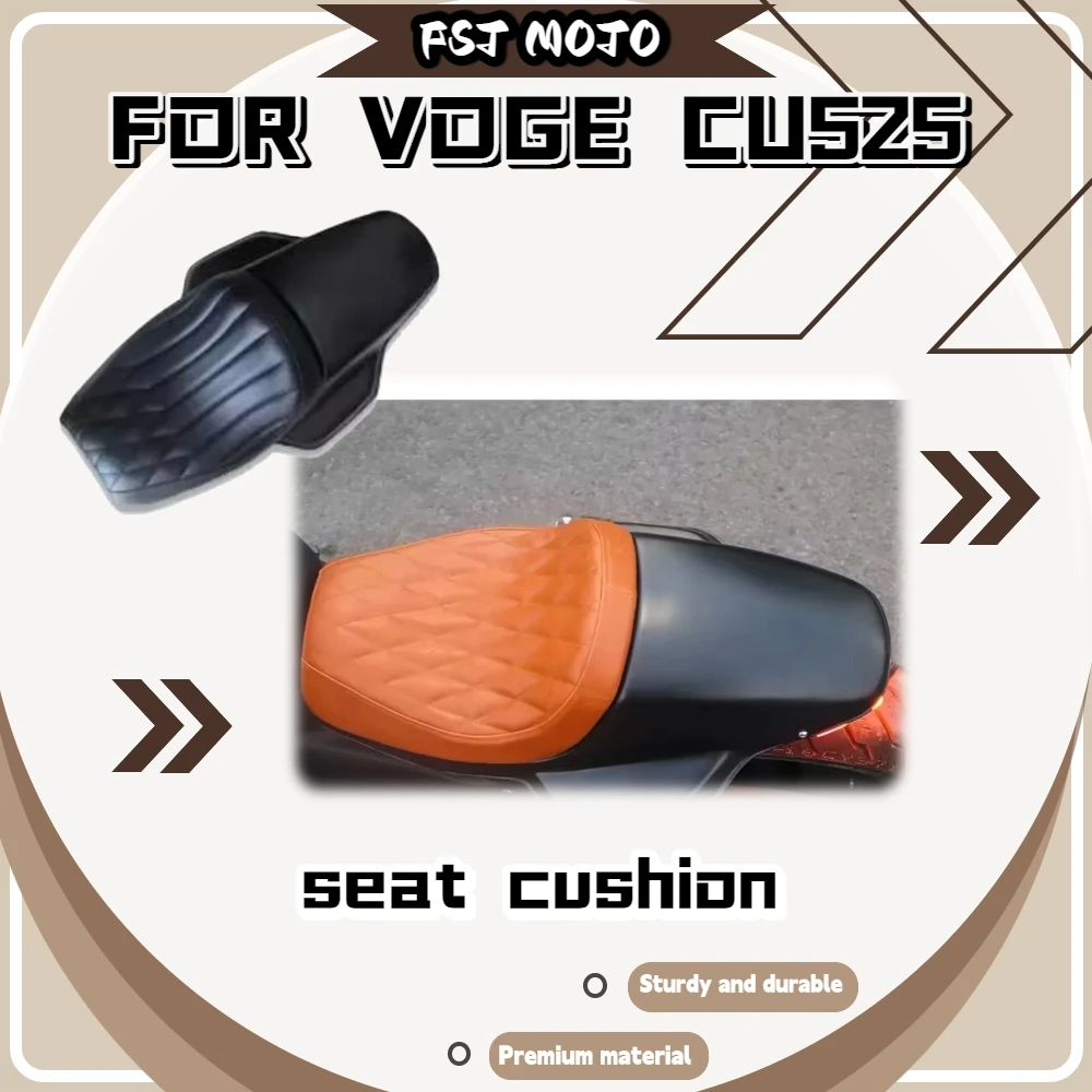 For VOGE CU525 Rhombus Vertical Brown Short Rear Fender Retro Single Rider Seat Integrated Tail Mod Accessory