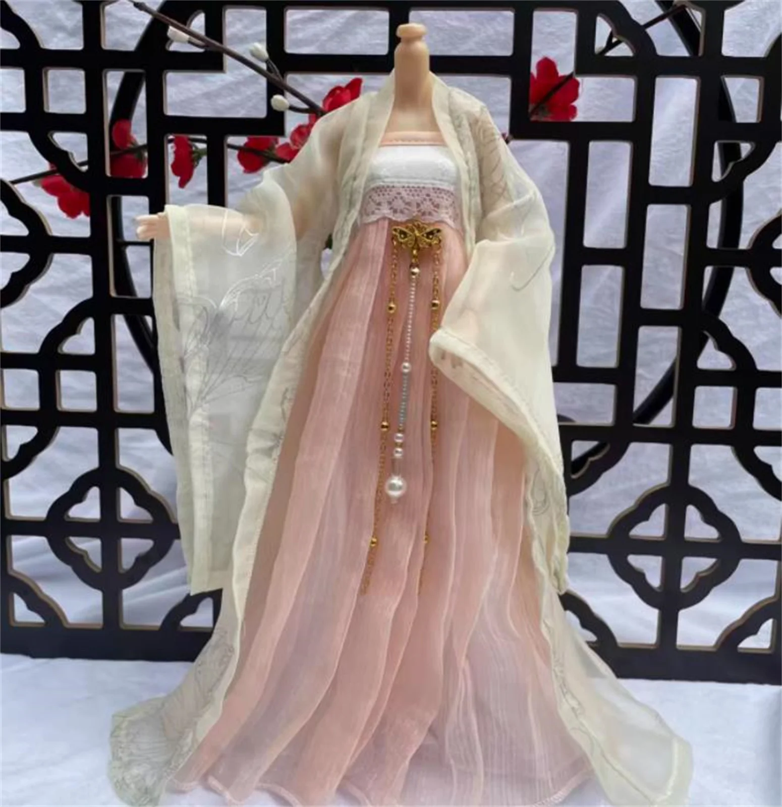 Customize Long Dress 1/6 Female Skirt  Hanfu Long Dress Robe Costume Chinese Ancient Clothes  Suit for 12inch Action Figure