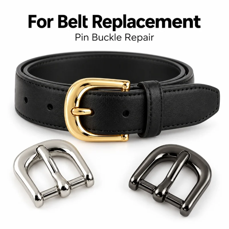 5/10/20Pcs 14/16/20mm Metal Pin Buckles Leather Belt Buckle Replacement Waist Strap Fastener Prong Closure Repair DIY Hardware