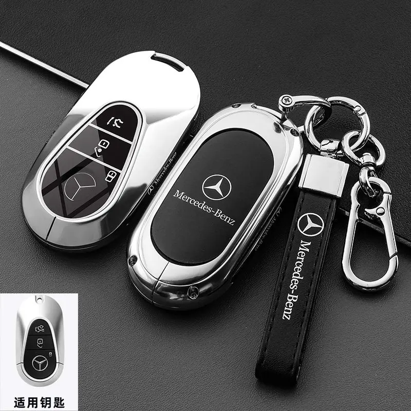 Suitable for 25 Mercedes Benz E300l keycases, stylish luxury e260L sports car, high-end bag, metal shell buckle, men's