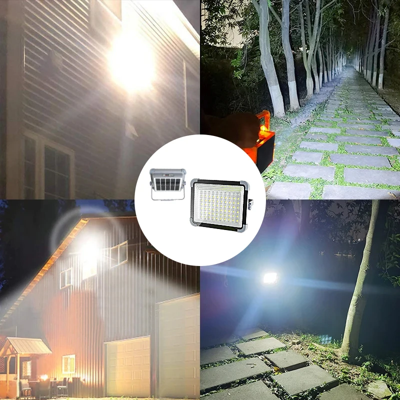Work 15h Solar Charging Camping Lantern Strong Light Floodlight LED Tent Lamp Power Bank Portable Lantern Searchlight