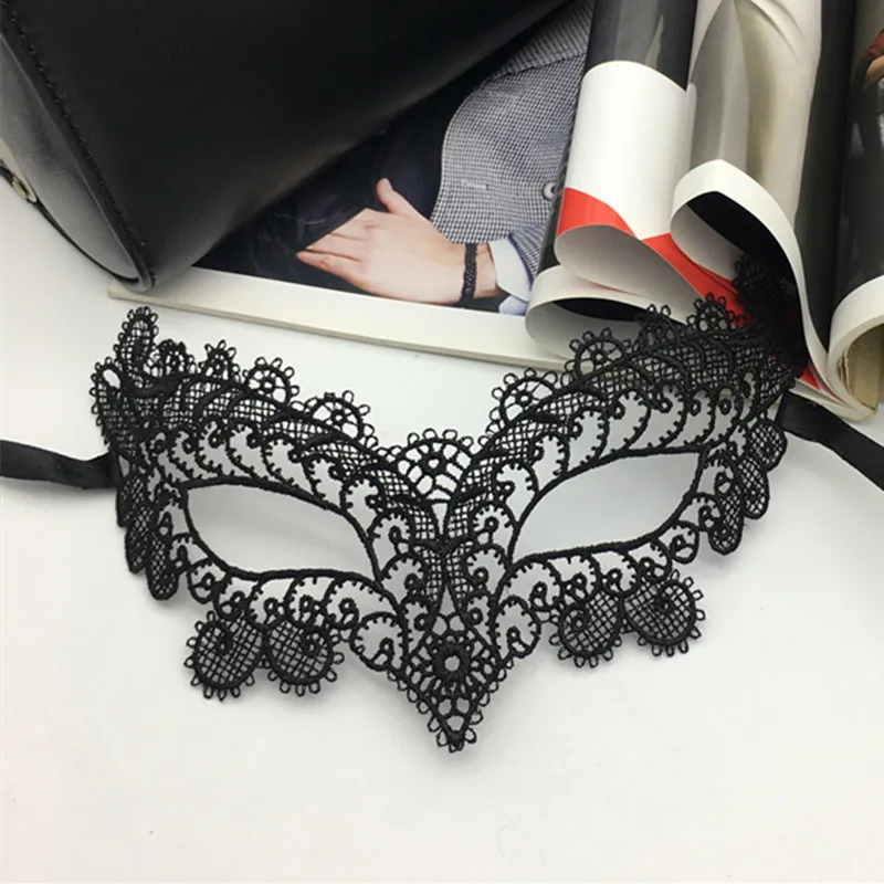 Lace eye mask veil covers face antique dance mask half face makeup princess live female mask cute summer thin