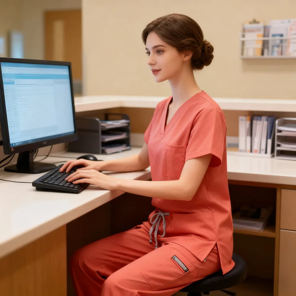 

2-Piece Pet Shop Work Clothes Unisex Quick-Dry Short Sleeve Outfit