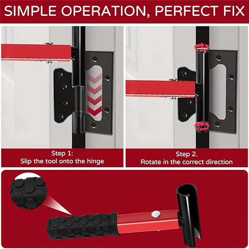 

【Rushed】Door Hinge Wrench Kit Door Hinge Adjustment Tool 9/13/15/18Mm Precision Tool Set With Replacement Hinge Wrench Heads