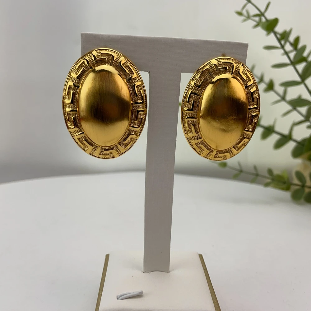 Yuminglai Fashion Luxury Dubai Jewelry Accessories Superior Quality Goldplated Earrings for Women FHK28871