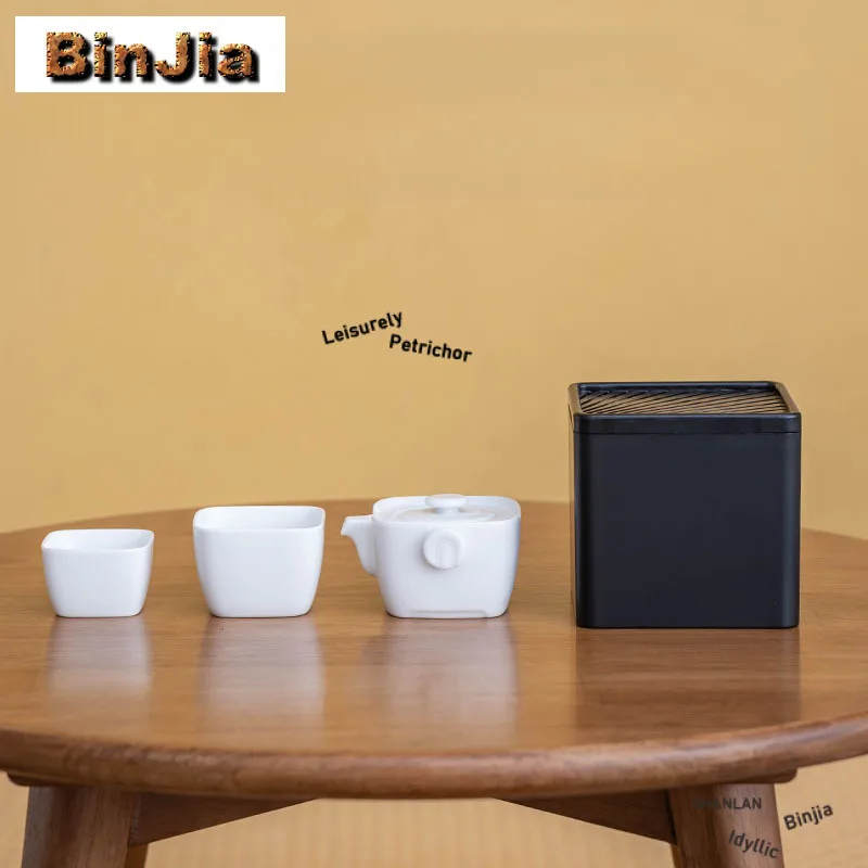 

Матовый керамический дорожный чайный сервиз, традиционный 1 горшок, 2 чашки, органайзер для чайника, портативная сумка для кемпинга, товары для чая, подарок