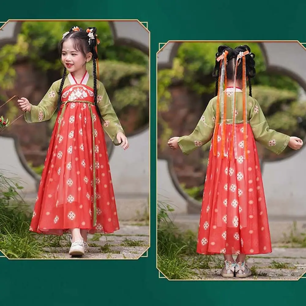 Outfit Ancient Chinese Children Girls Hanfu Dress Embroidery Princess Dress Chinese Kids Girls Ancient Clothes