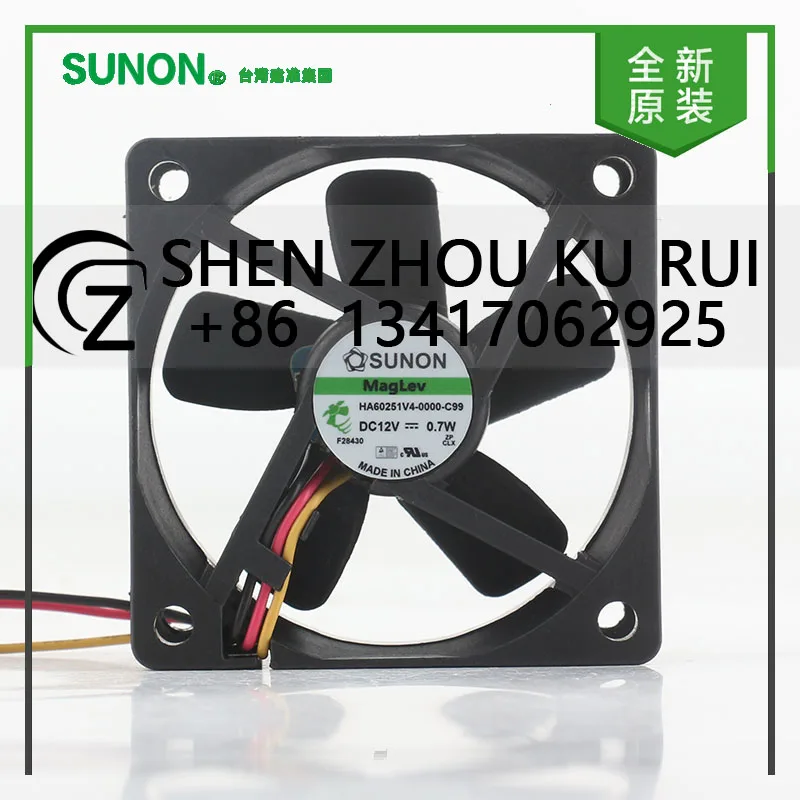 

Sunon 5 В 24 В 48 В постоянного тока 12 В 0,7 Вт AC EC 6025 60X60X25 мм 6 см корпус с магнитной подвеской тихий инвертор HA60251V4-0000-C99 охлаждающий вентилятор