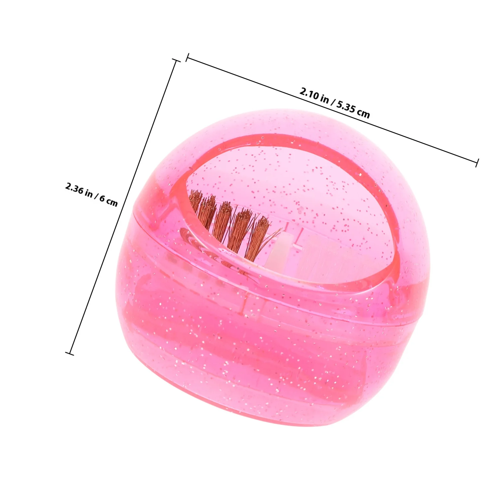 2 pçs prego broca escova de limpeza fio de metal duro cabeça de polimento destacável caso à prova de poeira para manicure salão de beleza diy arte do prego