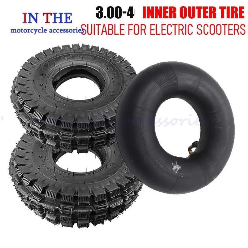 For 3.00-4 Inner and Outer Tires Inner Tube High-density Gas Tire Inner Tube 3.00-4 Inner and Outer Tire Bending Mouth