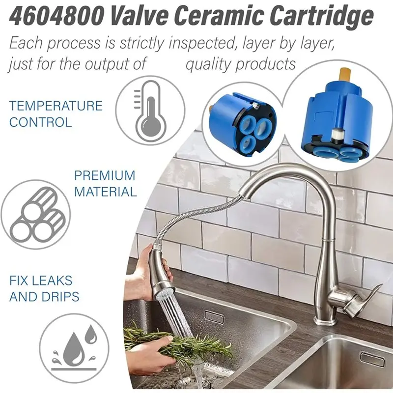 A76X-Faucet Cartridge Replacement 46Mm For Grohe 46048000 Single Handle Faucet And Sink Faucet