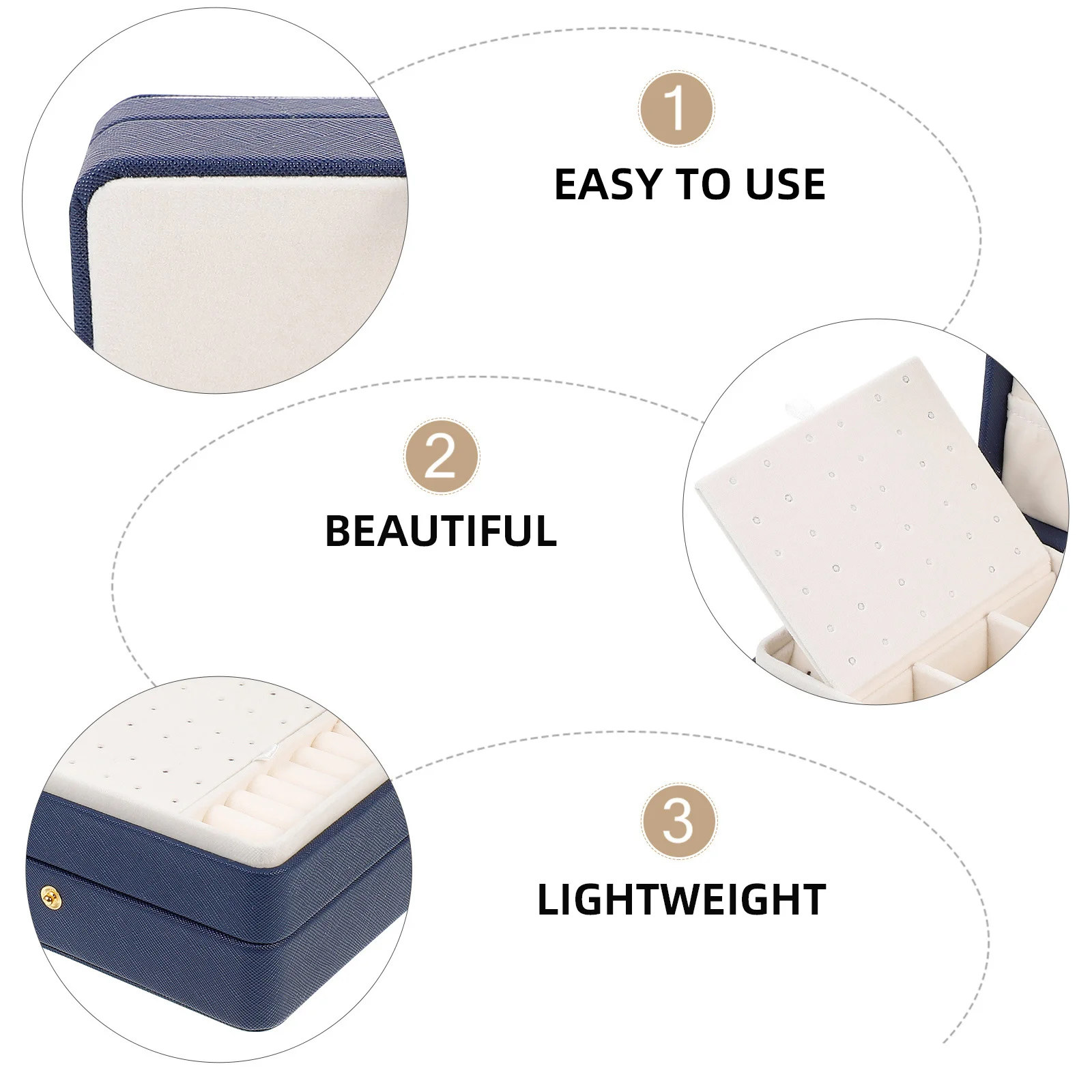 PU Jewelry Organizer Portable Multilayer Box for Necklaces Rings Earrings Storage Travel Case Home Decor Gift