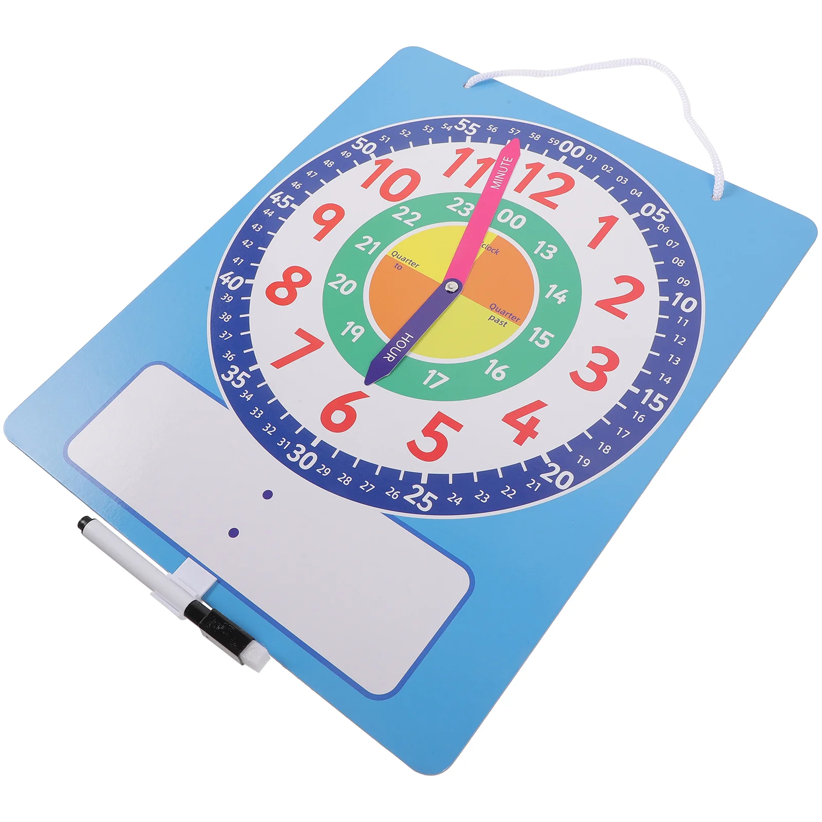 Dry Erase Clocks for Classroom Time Teaching Aids Kids Toy Educational Learning Gifts
