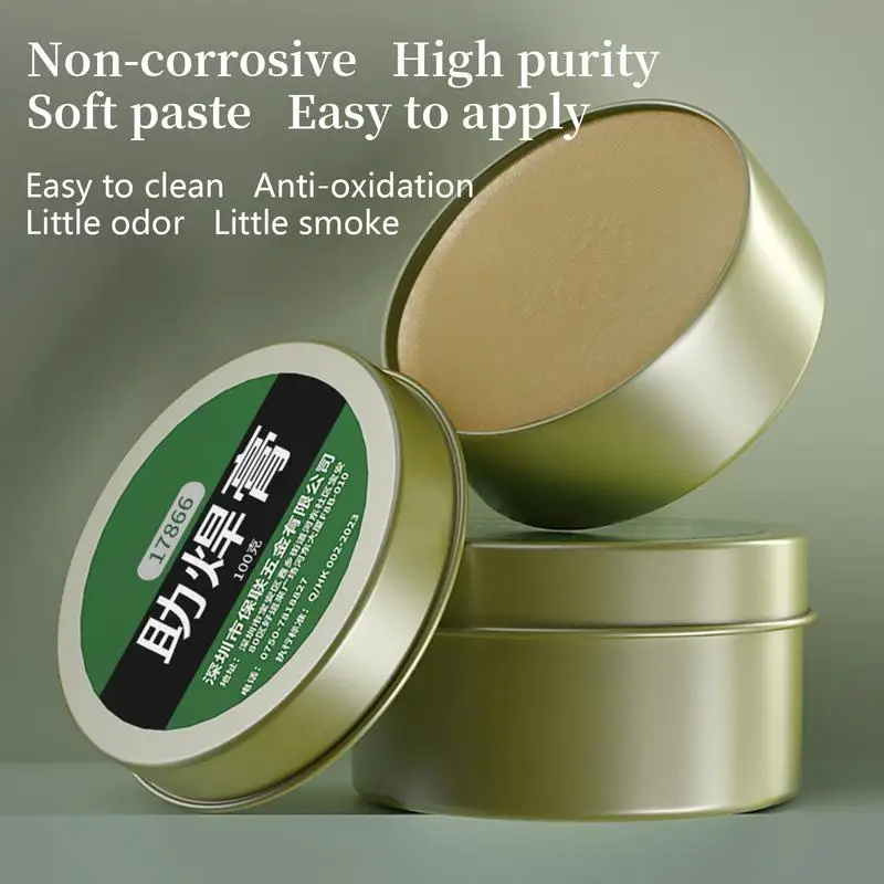 

100g Lead-Free Solder Paste Soldering Flux Tin Welding Paste High Purity Rosin Flux Soldering Paste for Electronics Repair Tools