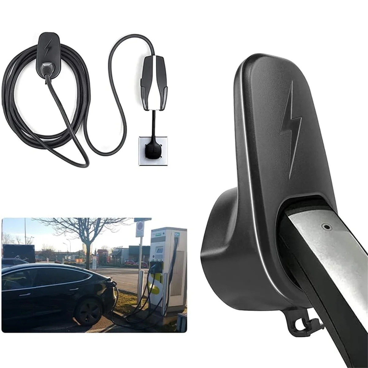 EV Charging Cable Organiser for Tesla Model 3 Y/X/S Type 2 Wall Mount Cable Holder for Charger Wallbox Charging