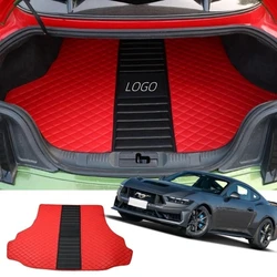 For Ford Mustang Car Truck Mat Antiskid Car Leather Rear Trunk Mat Waterproof Anti-dirty Floor Mats