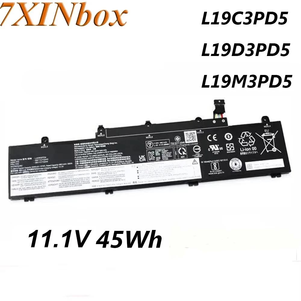 7XINbox L19C3PD5 L19D3PD5 L19M3PD5 11.1V 45Wh Laptop Battery For Lenovo For ThinkPad E14 Gen2 Gen3 E15 Gen2 Gen3 2021 E15 Series