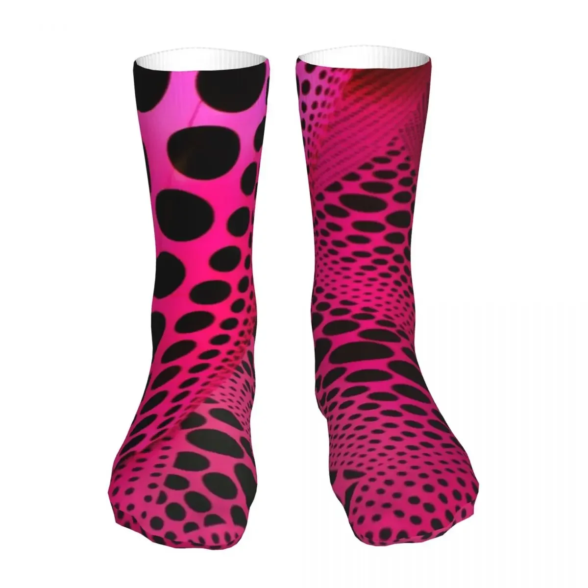 Pink  Socks Men Women Polyester Fashion Yayoi Kusama Socks Harajuku Spring Summer Autumn Winter Stockings Gift