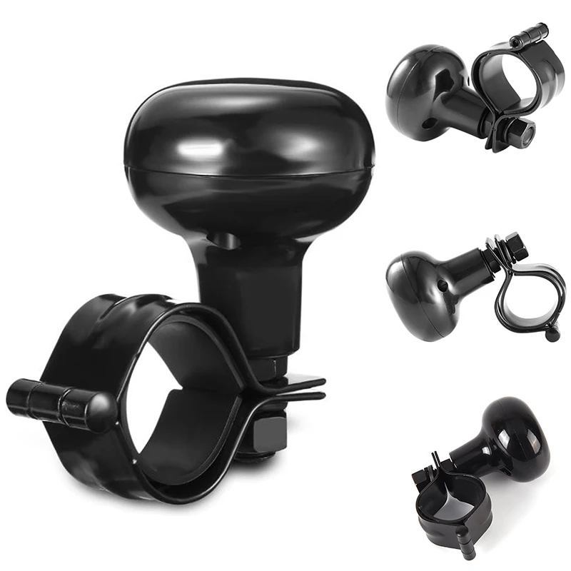 1pcs Black 360 Degrees Universal Steering Wheel Spinner Heavy Duty Car Truck Handle Power Knob Durable Accessories