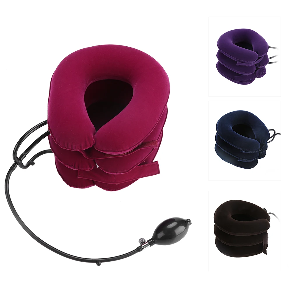 

Neck Traction Device Portable Lightweight Inflatable U Shape Cervical Neck Stretcher Traction Device