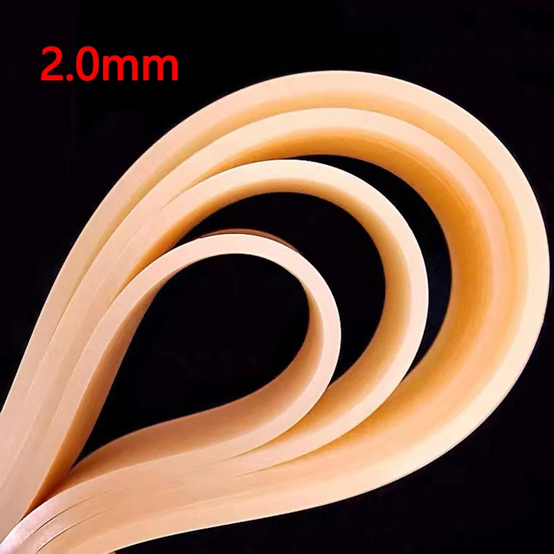 2.0mm  Powerful Rubber Band Slingshot Shooting Flat Rubber Bands for Hunting Sling Shot Accessories