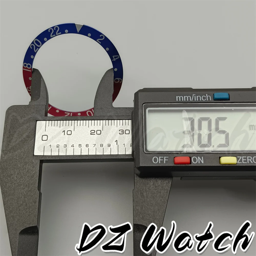38mm Vintage Aluminum Watch Bezel Black Blue Red Brown Slope Insert fit For 40mm Case Retro Men\'s Watch Replacement Watch Parts