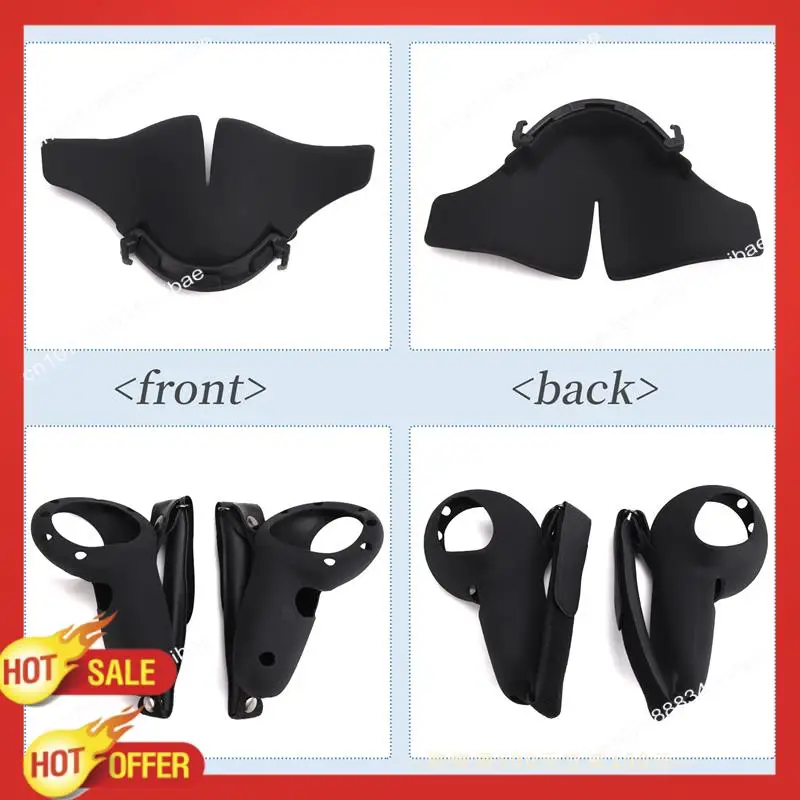

B47C Halo Strap For Meta Quest 3 Controller Covers Lens Cap Light-Blocking，Nose Pad And Face Cover For Quest 3 Accessories B