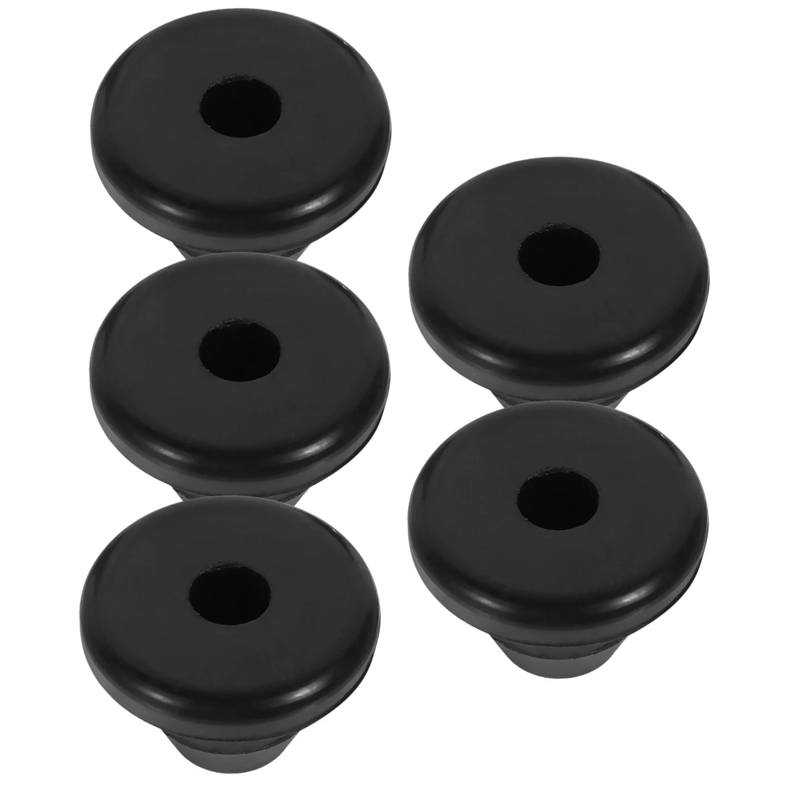 5 Pcs Oil Funnel Kit Plug Rubber Plugs Hydraulic Jack Bung Floor Filler Bracket Bottle Black Horizontal