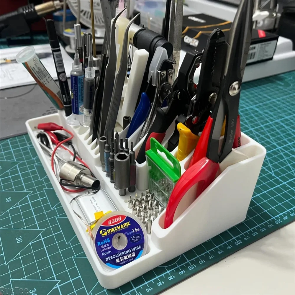 85 Holes 3D-printed Desktop Storage Rack Trays for Gundam Model Making Diy Crafts Electric Screwdriver Paintbrush Pen Tools