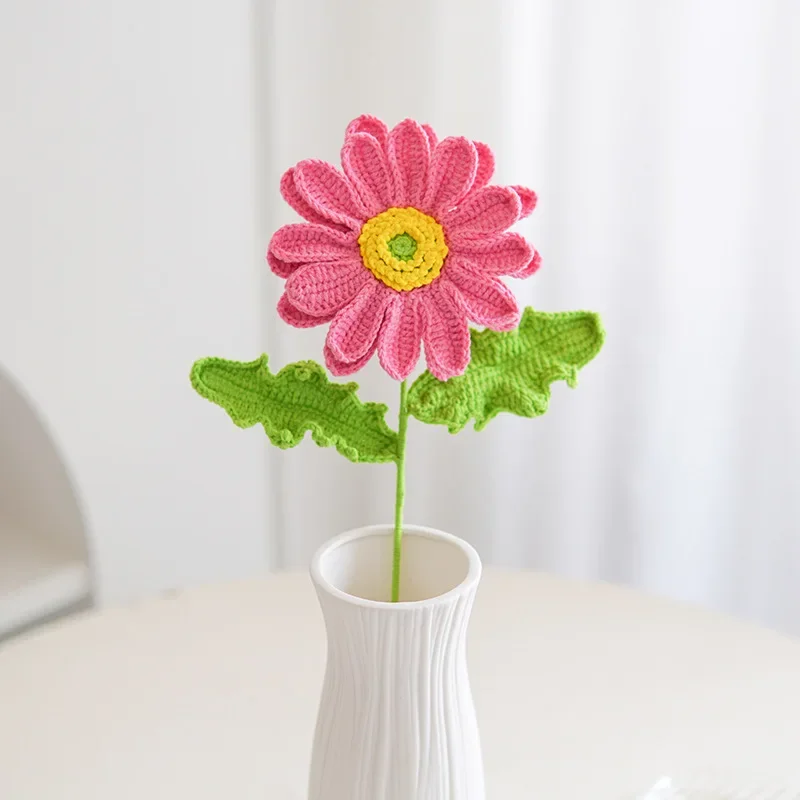 Nieuwe handgehaakte Gerbera bloemboeket creatieve vakantiegeschenken