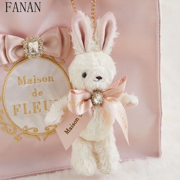 

Japanese Style 2025 New Bag Accessories Fashion and Cute New Rabbit Bow Bow Tie Bags Pendant Sweet Key Chain for Ladies