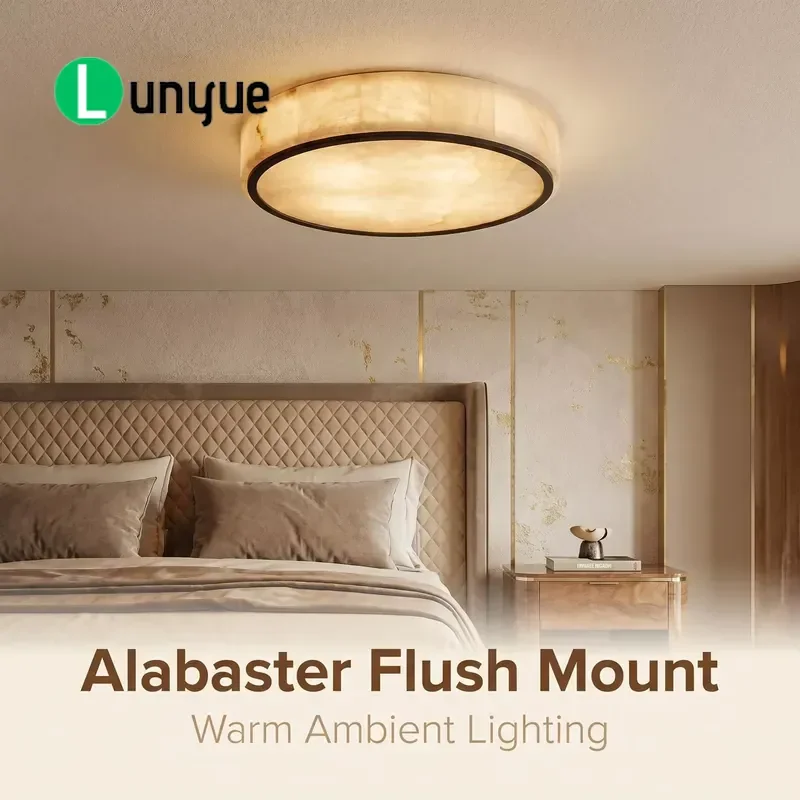 Natural Marble LED Recessed Ceiling Light Modern Custom Panel Interior Lighting Fixture for Corridors Aisles Wholesale