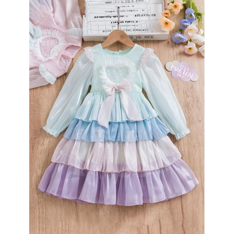 Girls' Autumn Dress2024New Fashionable Children's Clothing Baby Girl Spring and Autumn Princess Dress