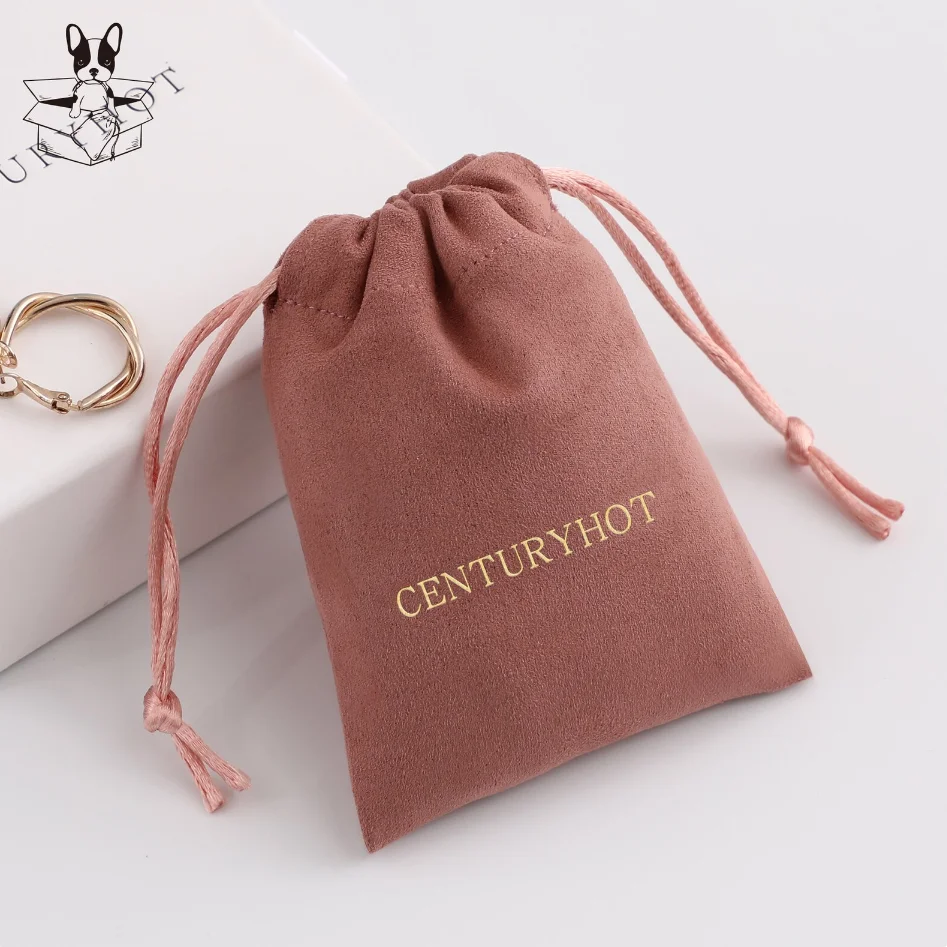 

personalized color logo drawstring bag custom bagging bag jewelry pouch necklace bag suede bag skin care product pouch